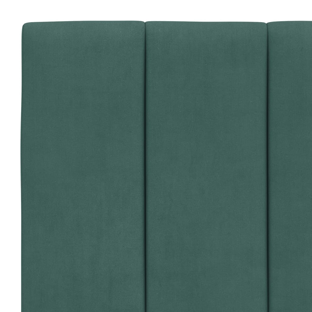 Cadre de lit avec lumières LED vert foncé 80x200 cm velours - XIOS