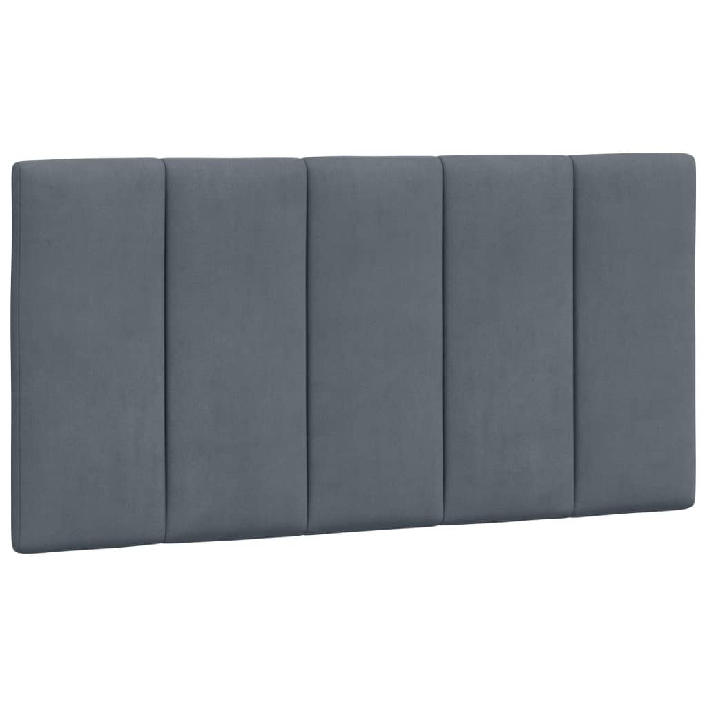 Cadre de lit avec LED sans matelas gris foncé 100x200cm velours - XIOS