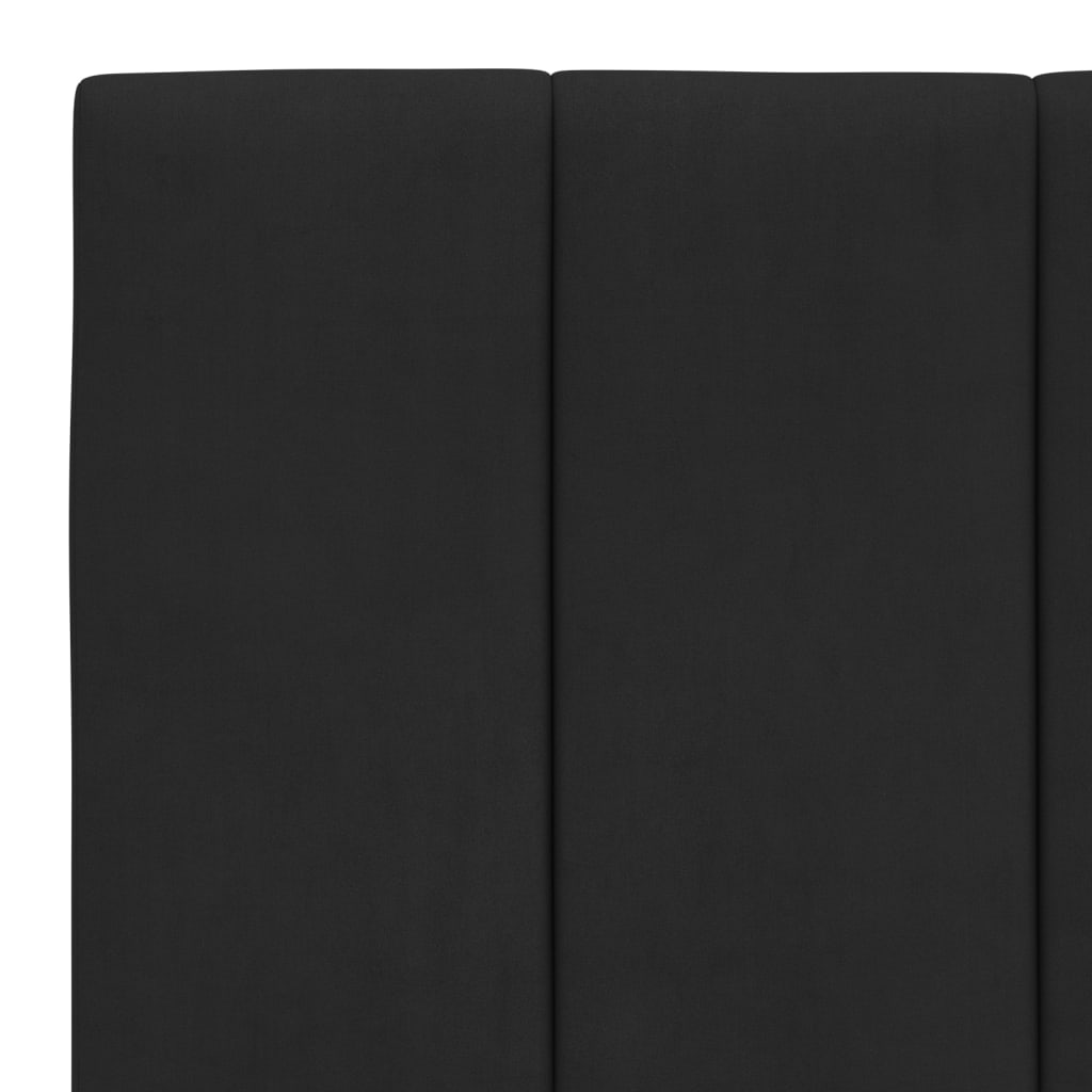 Cadre de lit avec LED sans matelas noir 100x200 cm velours - XIOS