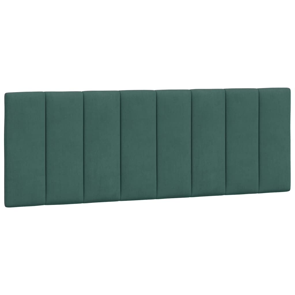 Cadre de lit avec LED sans matelas Hanko vert foncé 140x200 cm velours - XIOS