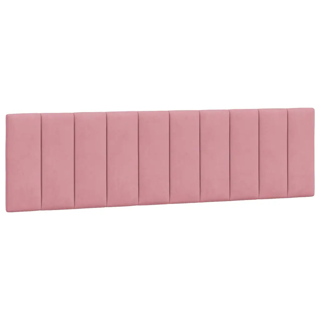 Cadre de lit avec LED sans matelas Hanko rose 180x200 cm velours - XIOS