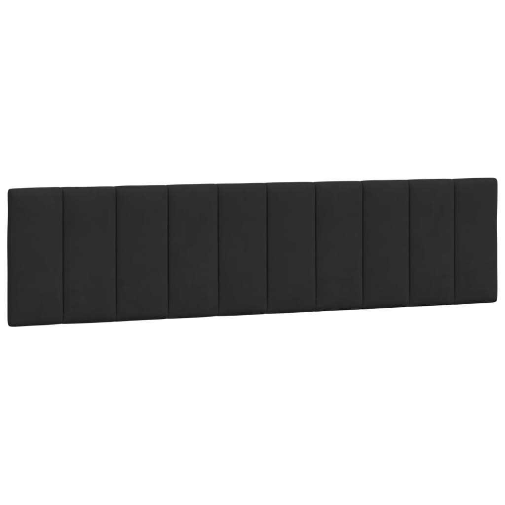 Cadre de lit avec LED sans matelas Hanko noir 200x200 cm velours - XIOS