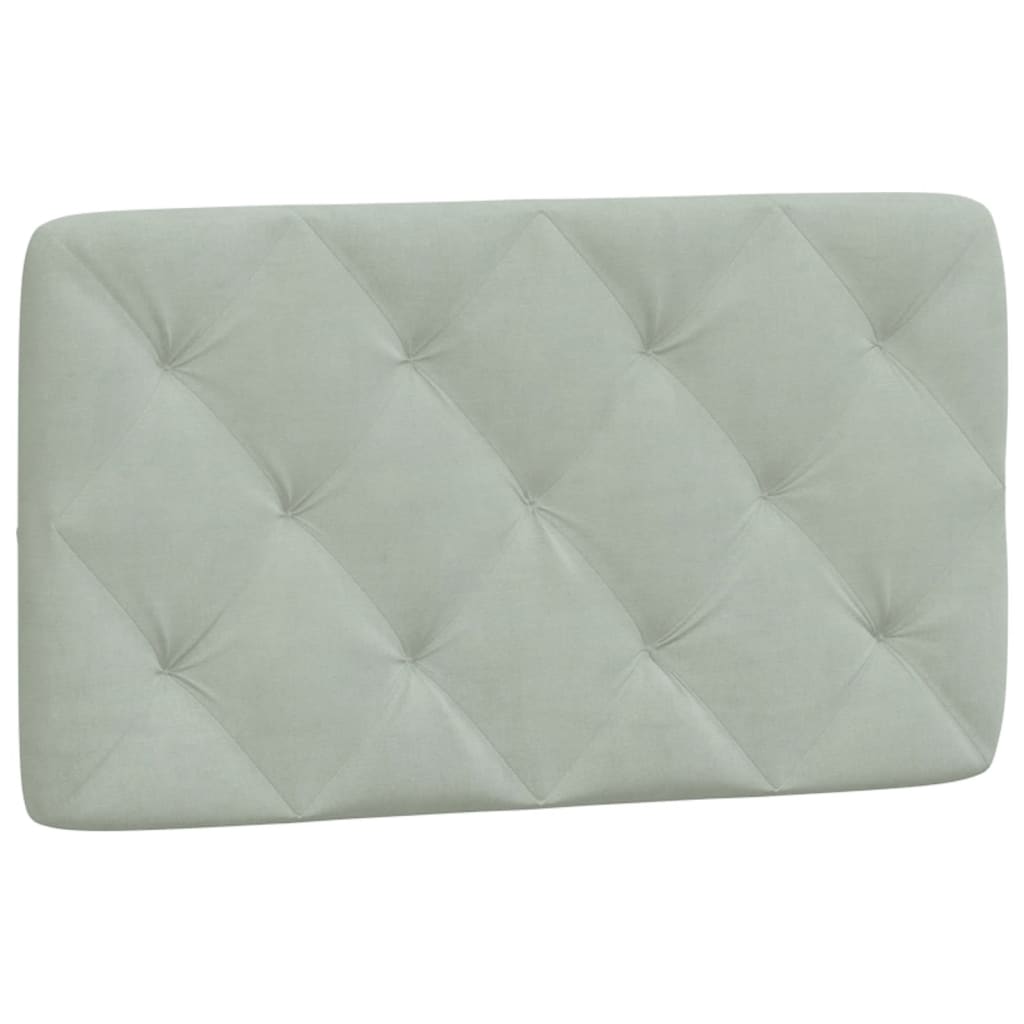 Cadre de lit avec LED sans matelas gris clair 80x200 cm velours - XIOS