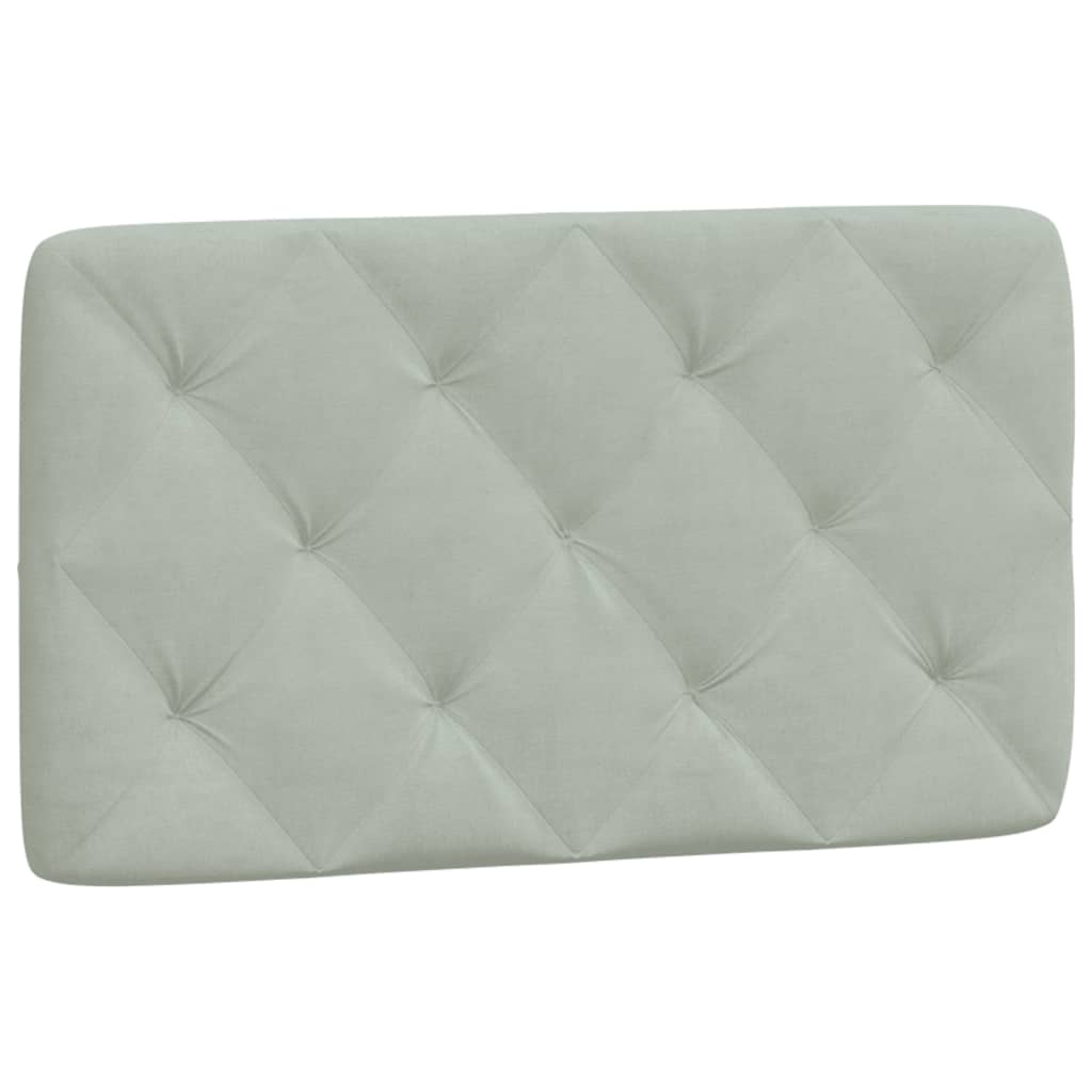 Cadre de lit avec LED sans matelas gris clair 90x190 cm velours - XIOS