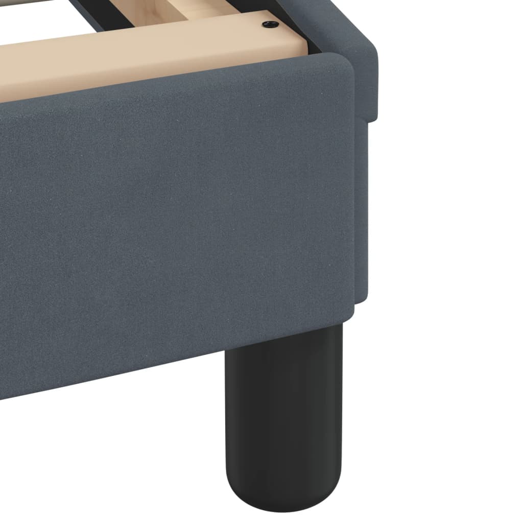 Cadre de lit avec LED sans matelas gris foncé 140x200cm velours - XIOS