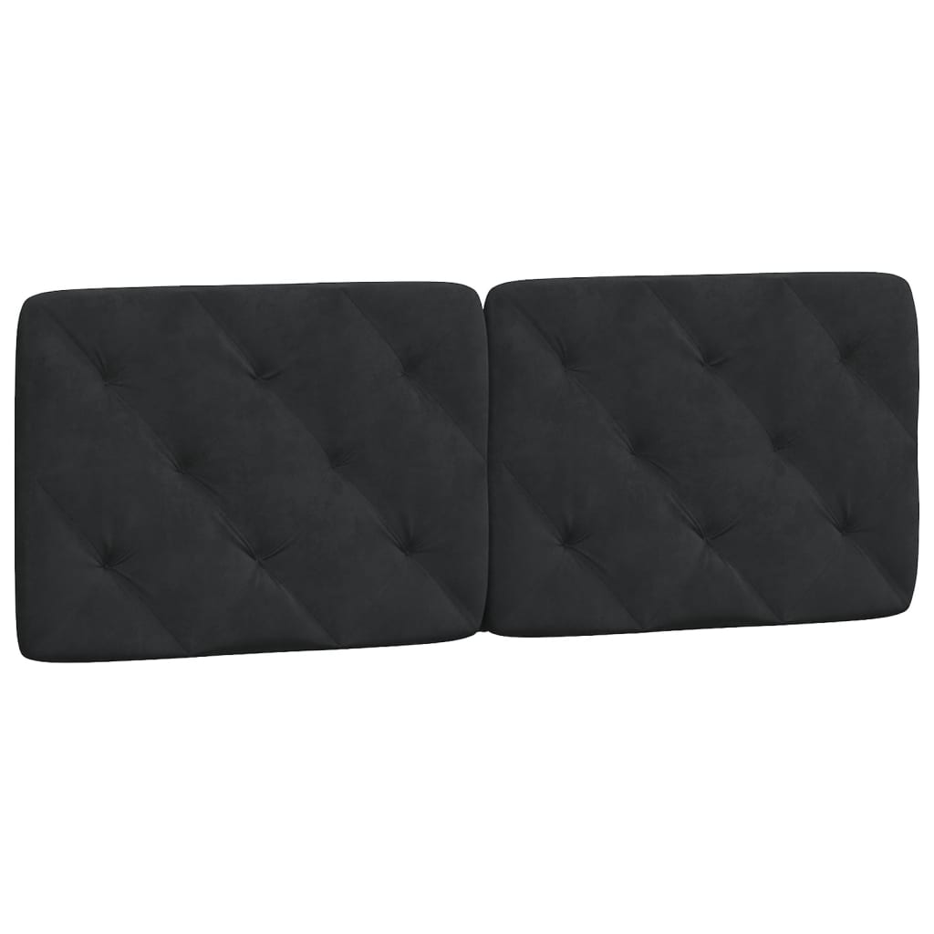 Cadre de lit avec LED sans matelas noir 140x200 cm velours - XIOS