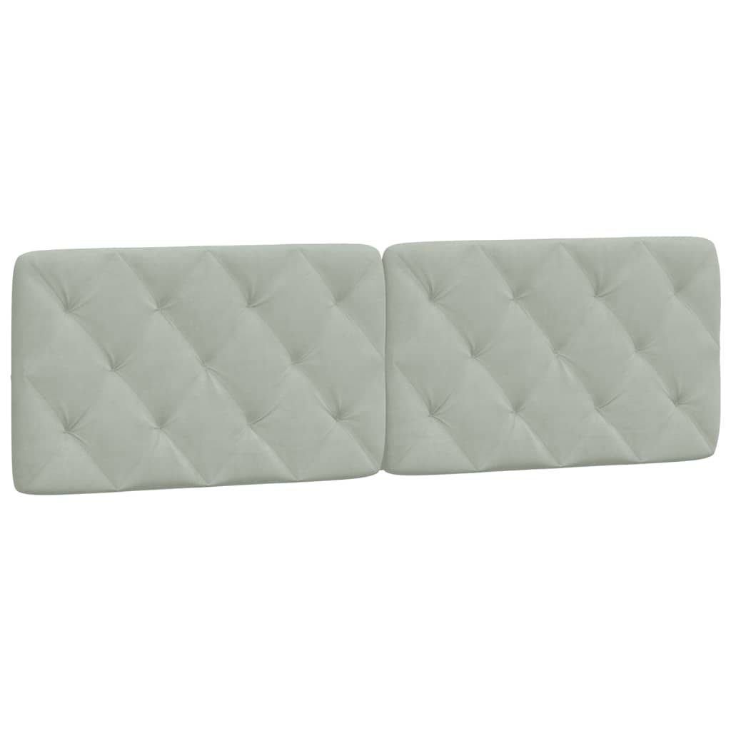 Cadre de lit avec LED sans matelas gris clair 160x200cm velours - XIOS