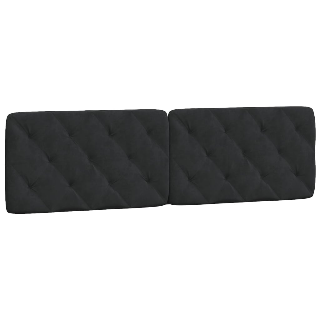 Cadre de lit avec LED sans matelas noir 180x200 cm velours - XIOS
