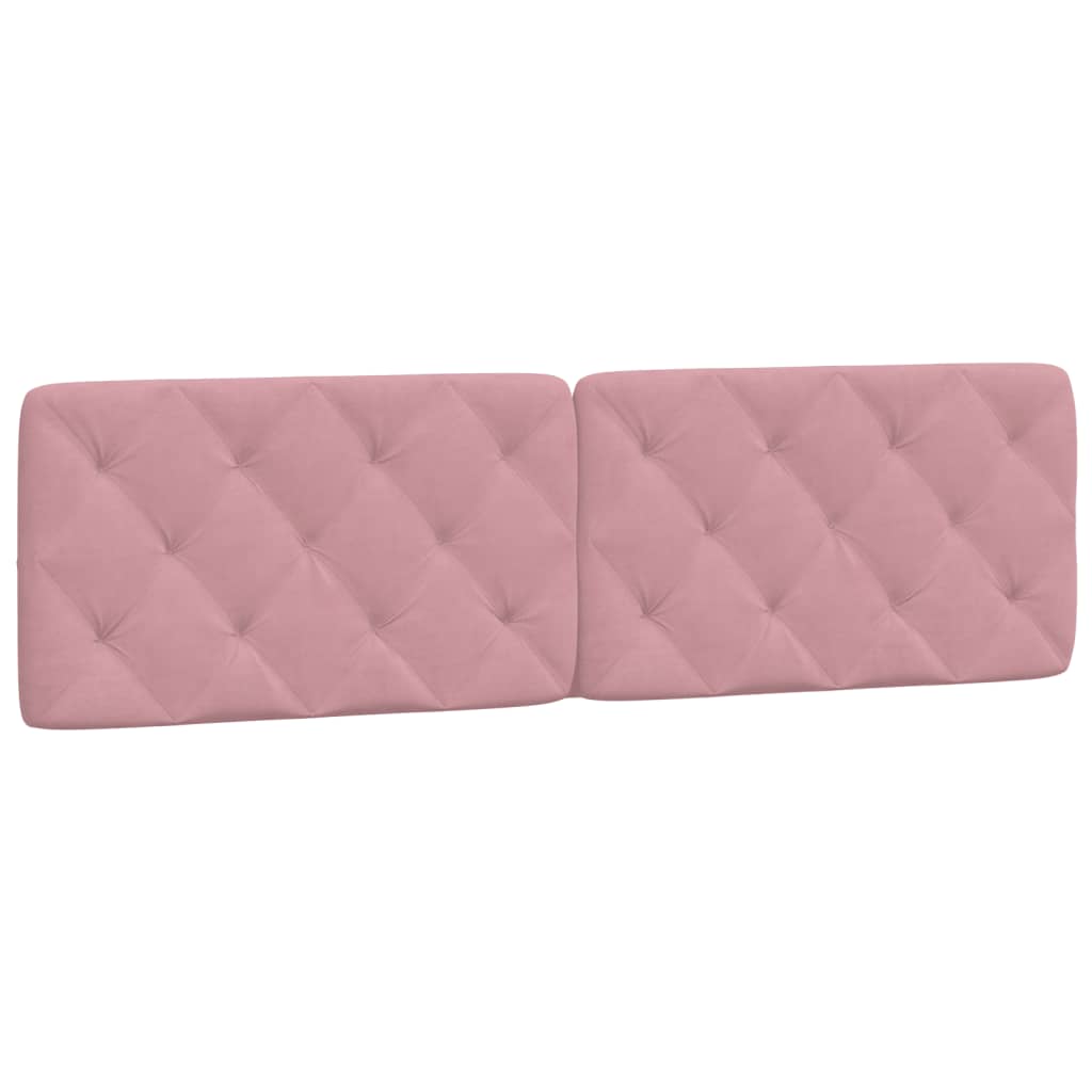 Cadre de lit avec LED sans matelas rose 180x200 cm velours - XIOS
