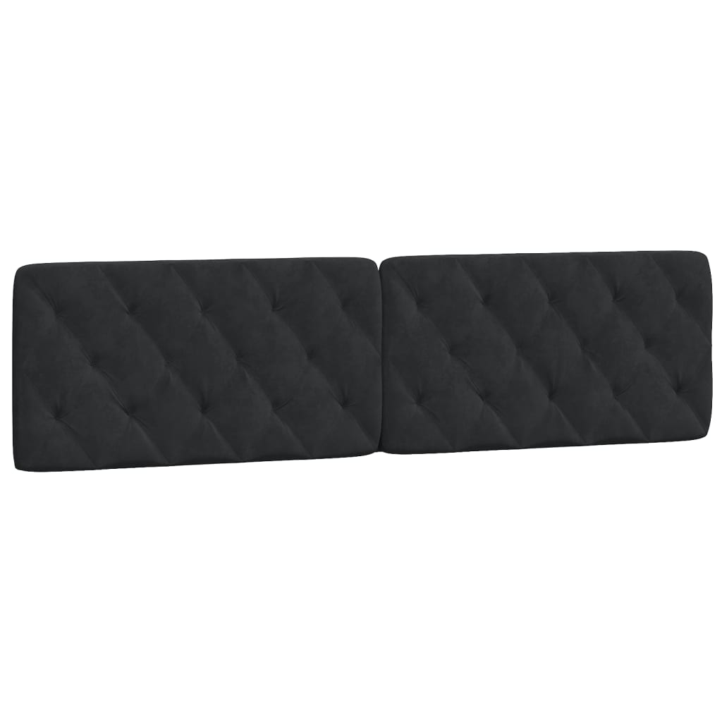 Cadre de lit avec lumières LED noir 200x200 cm velours - XIOS