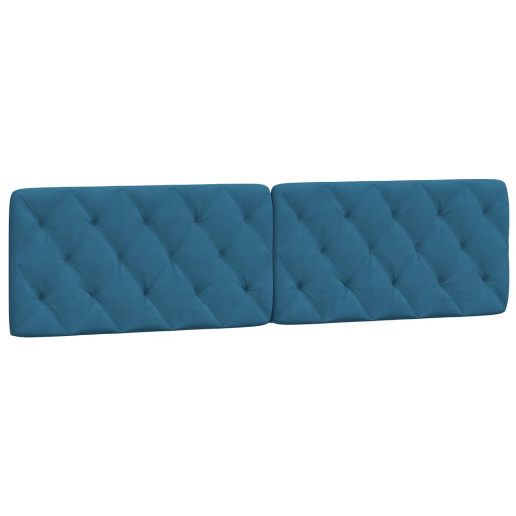 Cadre de lit avec lumières LED bleu 200x200 cm velours - XIOS