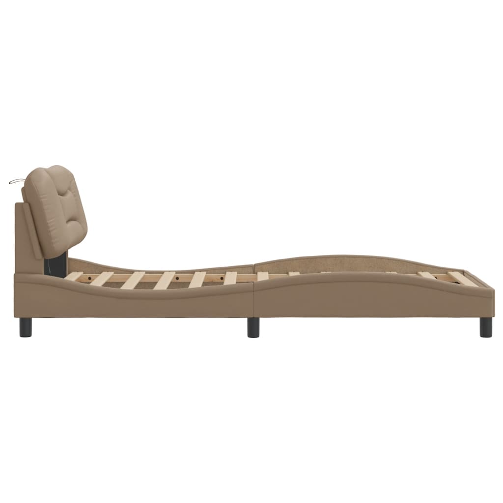 Cadre de lit avec LED sans matelas cappuccino 80x200 cm - XIOS
