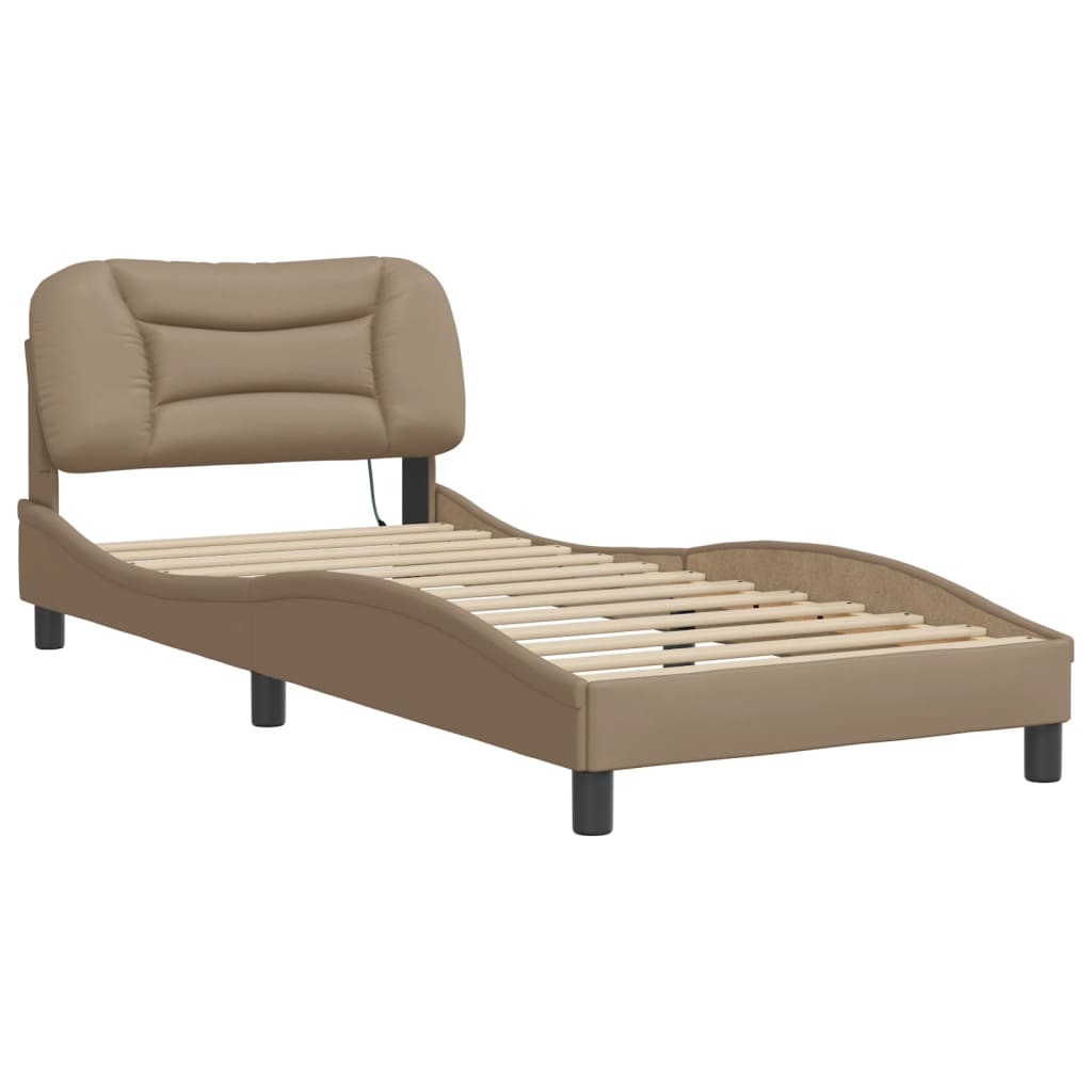 Cadre de lit avec LED sans matelas Hvar cappuccino 90x190 cm - XIOS