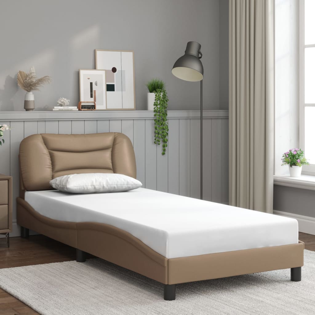 Cadre de lit avec LED sans matelas Hvar cappuccino 90x190 cm - XIOS