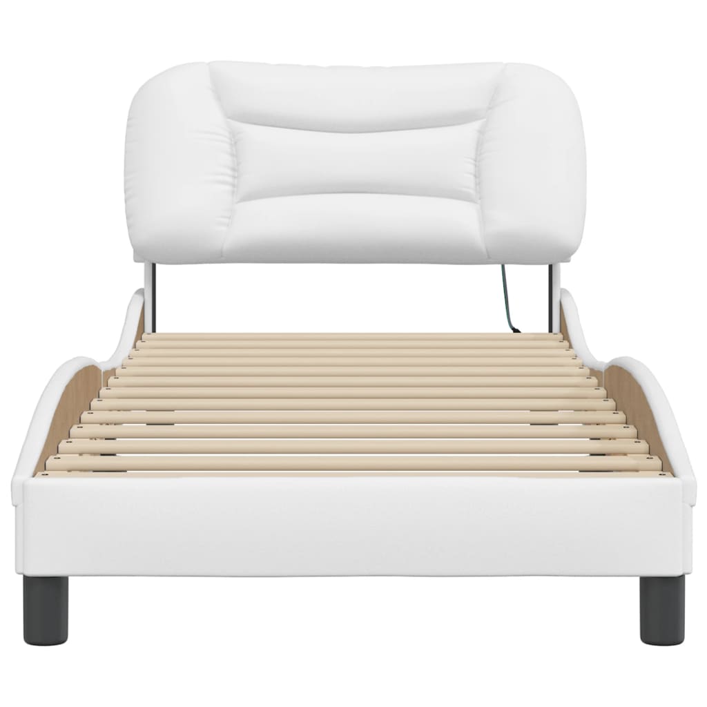 Cadre de lit avec LED sans matelas blanc 90x200 cm - XIOS