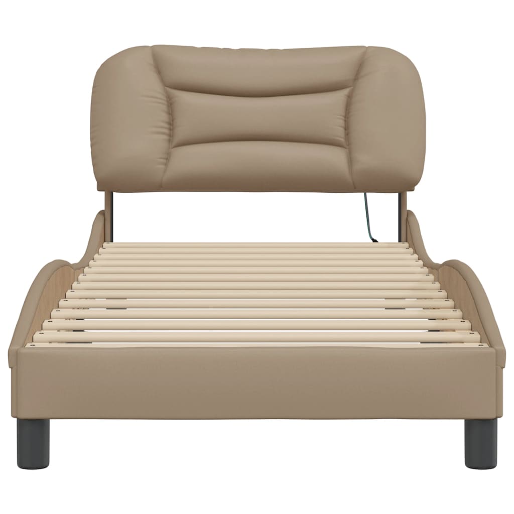 Cadre de lit avec LED sans matelas cappuccino 90x200 cm - XIOS