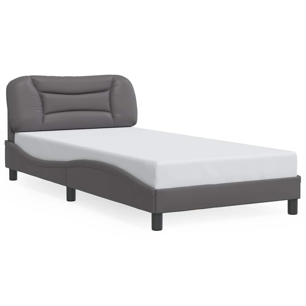 Cadre de lit avec LED sans matelas gris 100x200 cm - XIOS