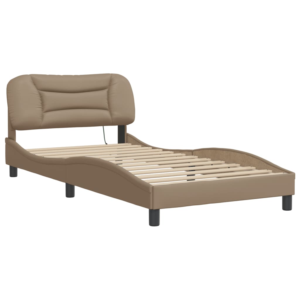 Cadre de lit avec LED sans matelas cappuccino 100x200 cm - XIOS