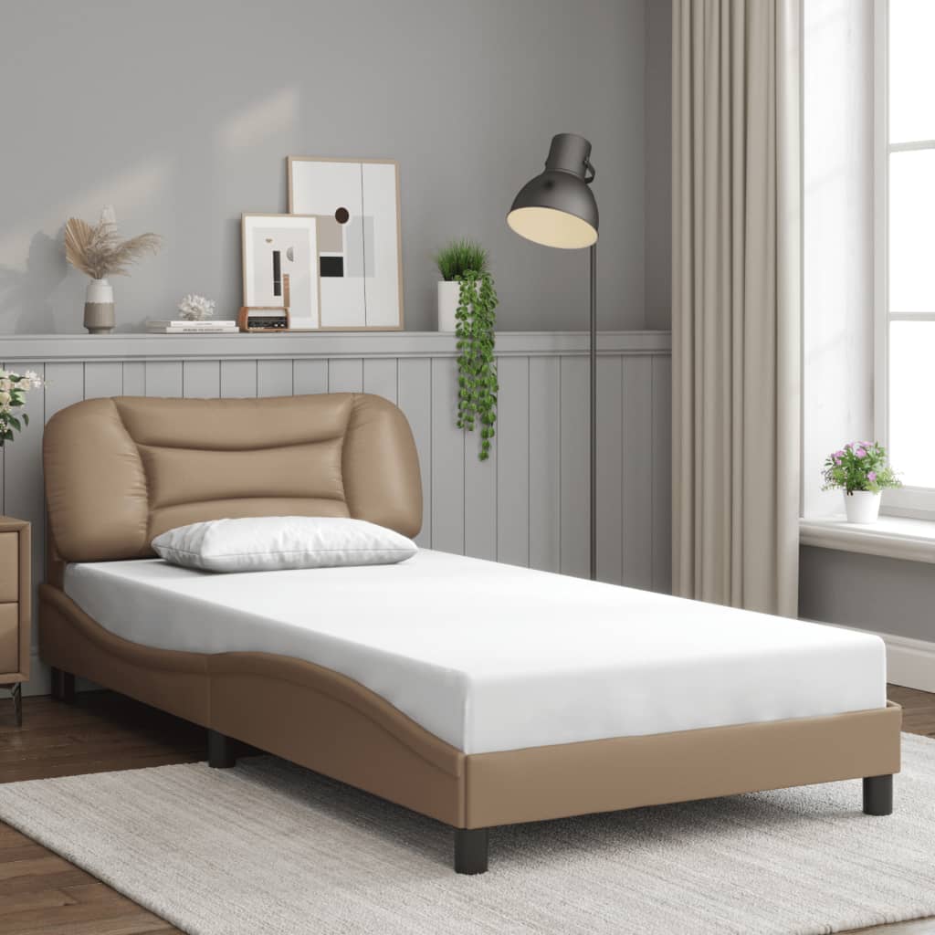 Cadre de lit avec LED sans matelas cappuccino 100x200 cm - XIOS