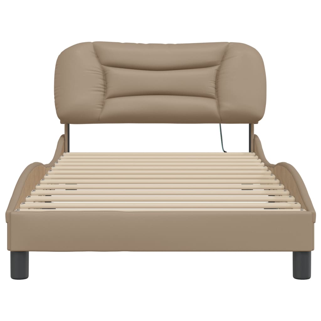 Cadre de lit avec LED sans matelas cappuccino 100x200 cm - XIOS