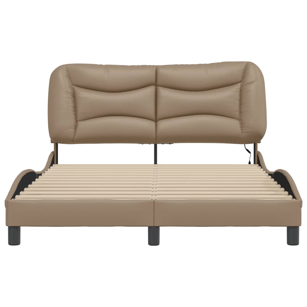 Cadre de lit avec LED sans matelas cappuccino 140x200 cm - XIOS
