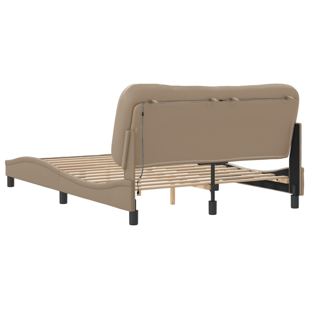 Cadre de lit avec LED sans matelas cappuccino 140x200 cm - XIOS