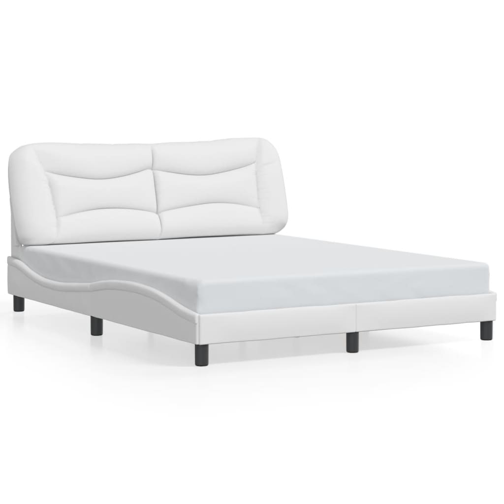 Cadre de lit avec LED sans matelas Hvar blanc 160x200 cm - XIOS
