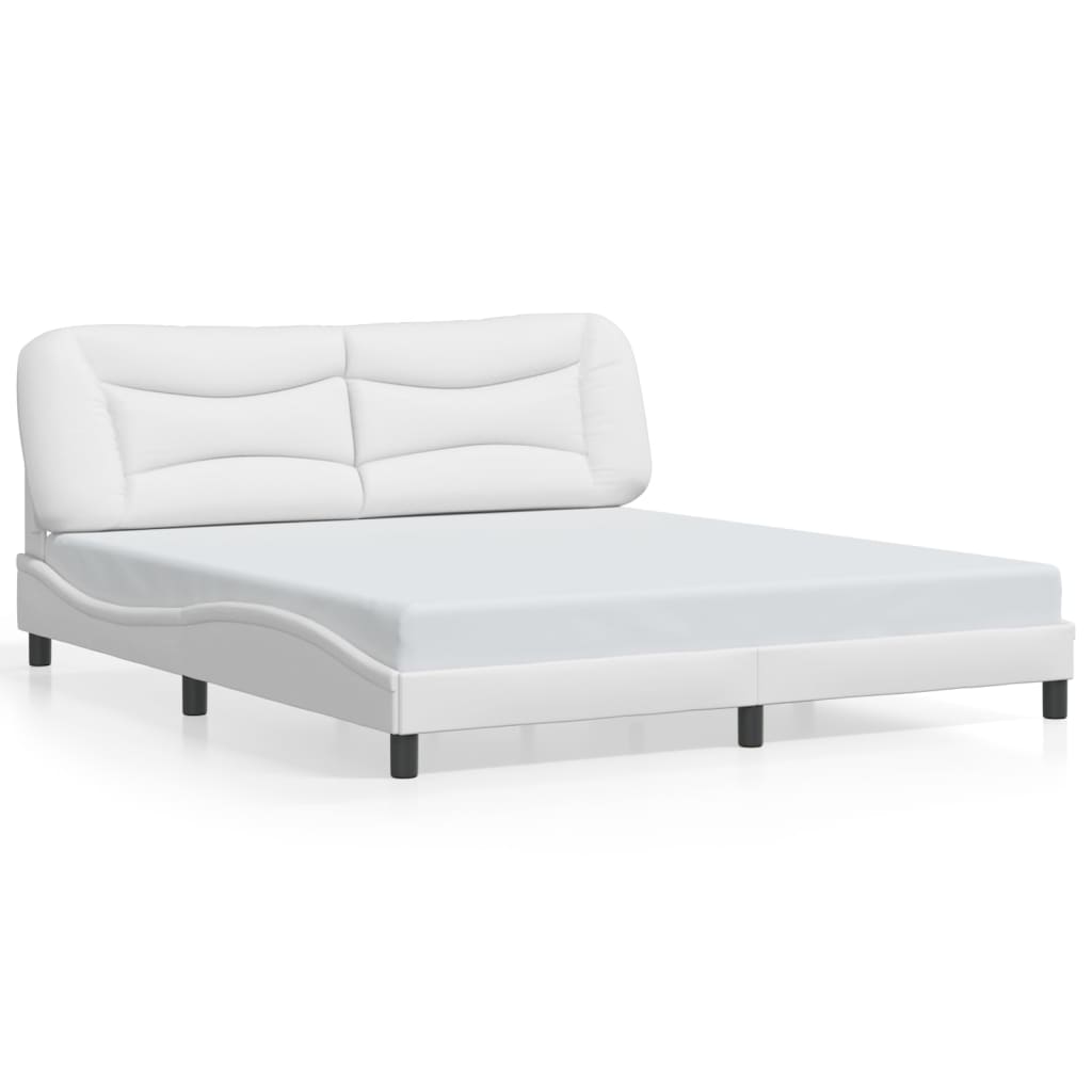 Cadre de lit avec LED sans matelas blanc 180x200 cm - XIOS