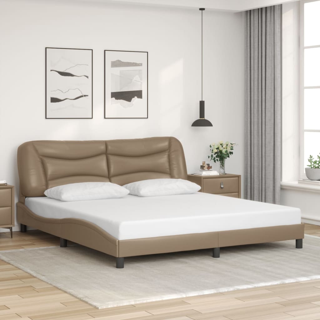Cadre de lit avec LED sans matelas cappuccino 180x200 cm - XIOS
