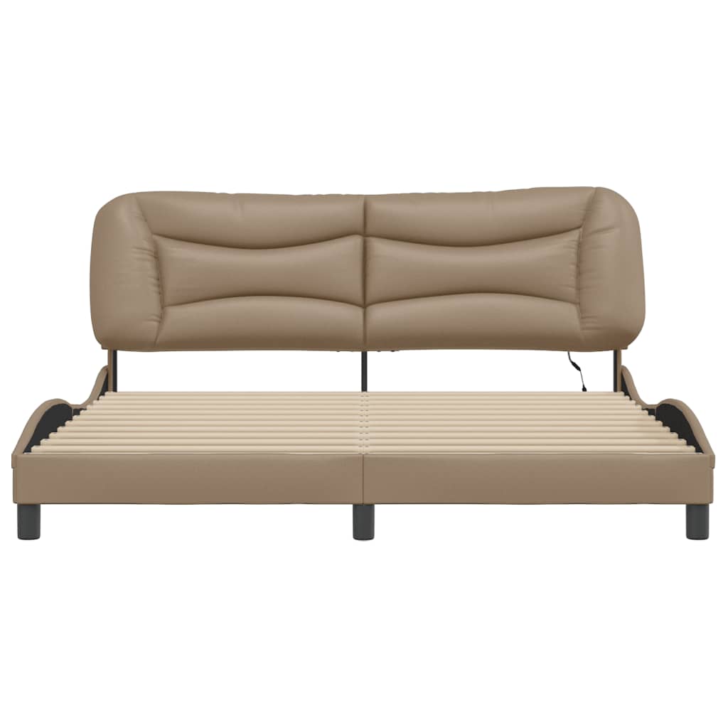 Cadre de lit avec LED sans matelas cappuccino 180x200 cm - XIOS