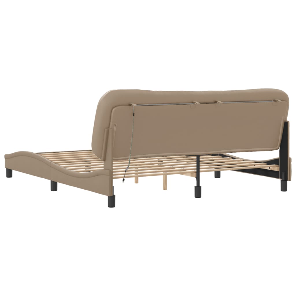Cadre de lit avec LED sans matelas cappuccino 180x200 cm - XIOS