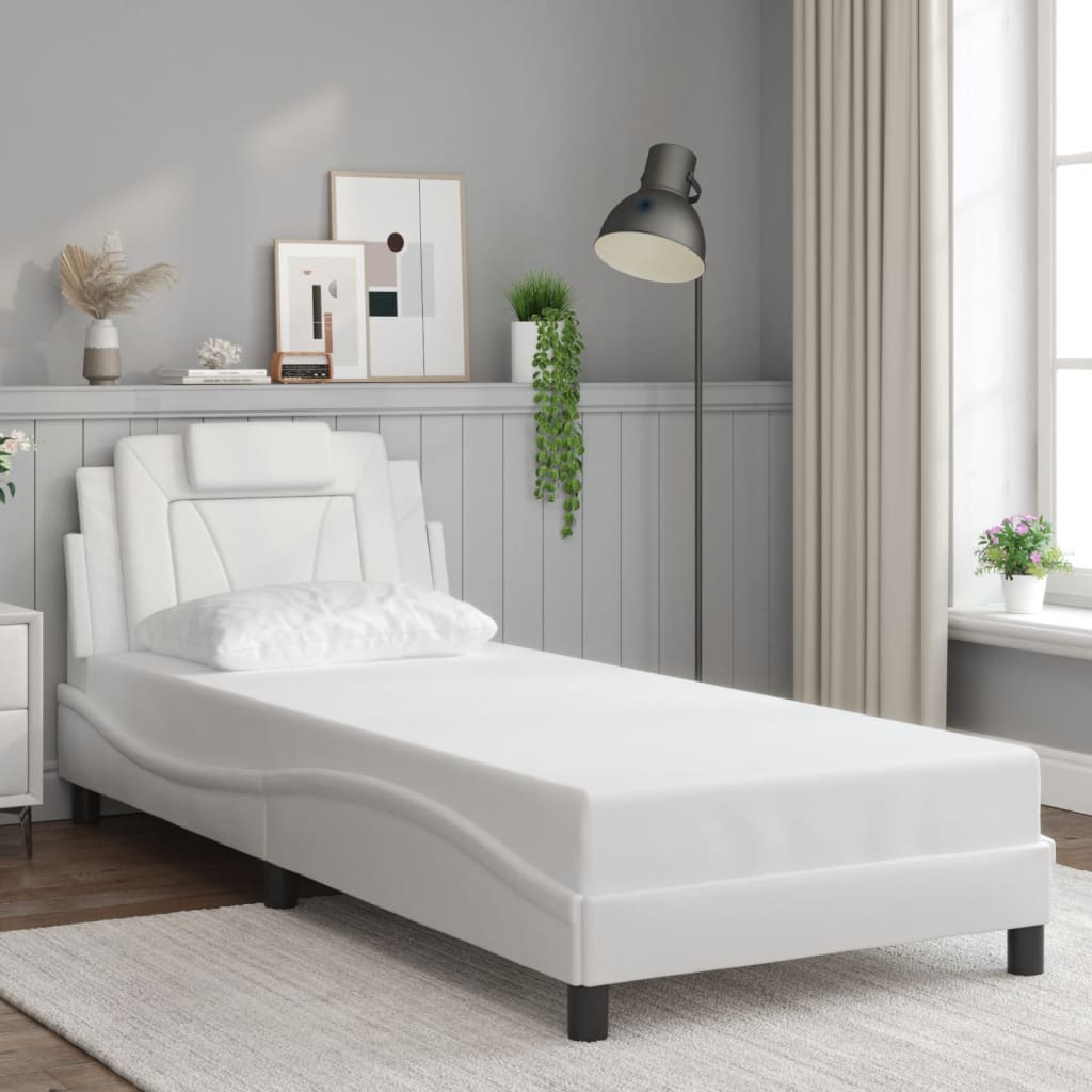 Cadre de lit avec LED sans matelas blanc 80x200 cm - XIOS