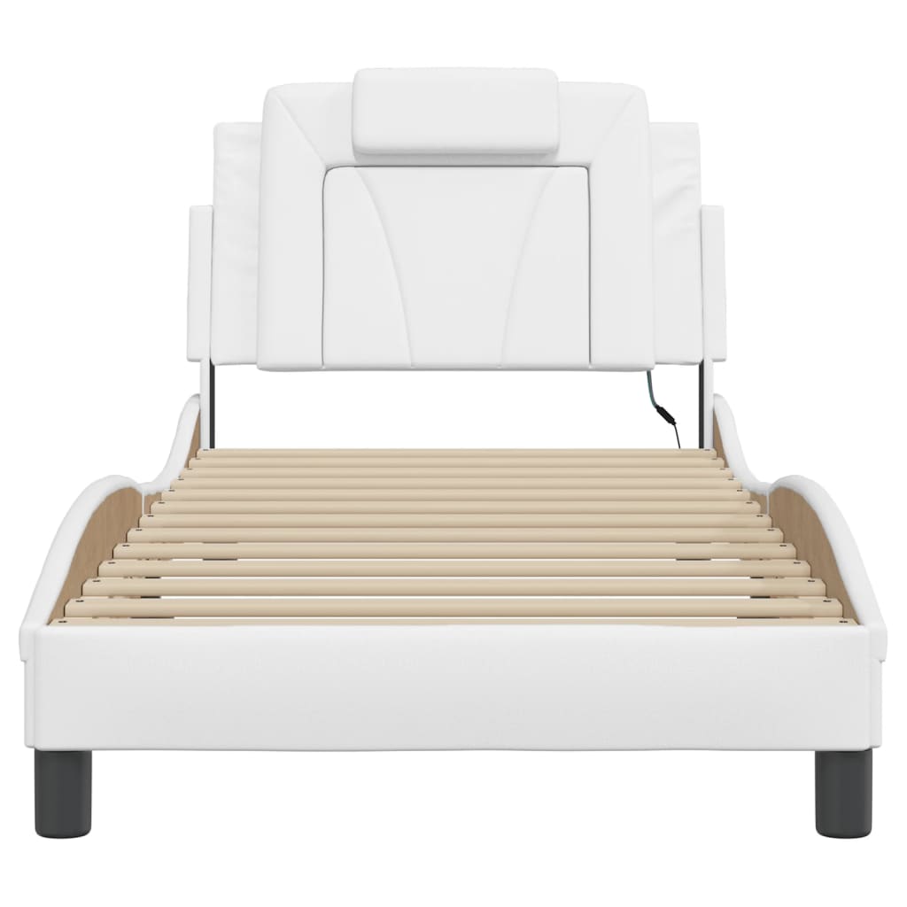 Cadre de lit avec LED sans matelas blanc 80x200 cm - XIOS
