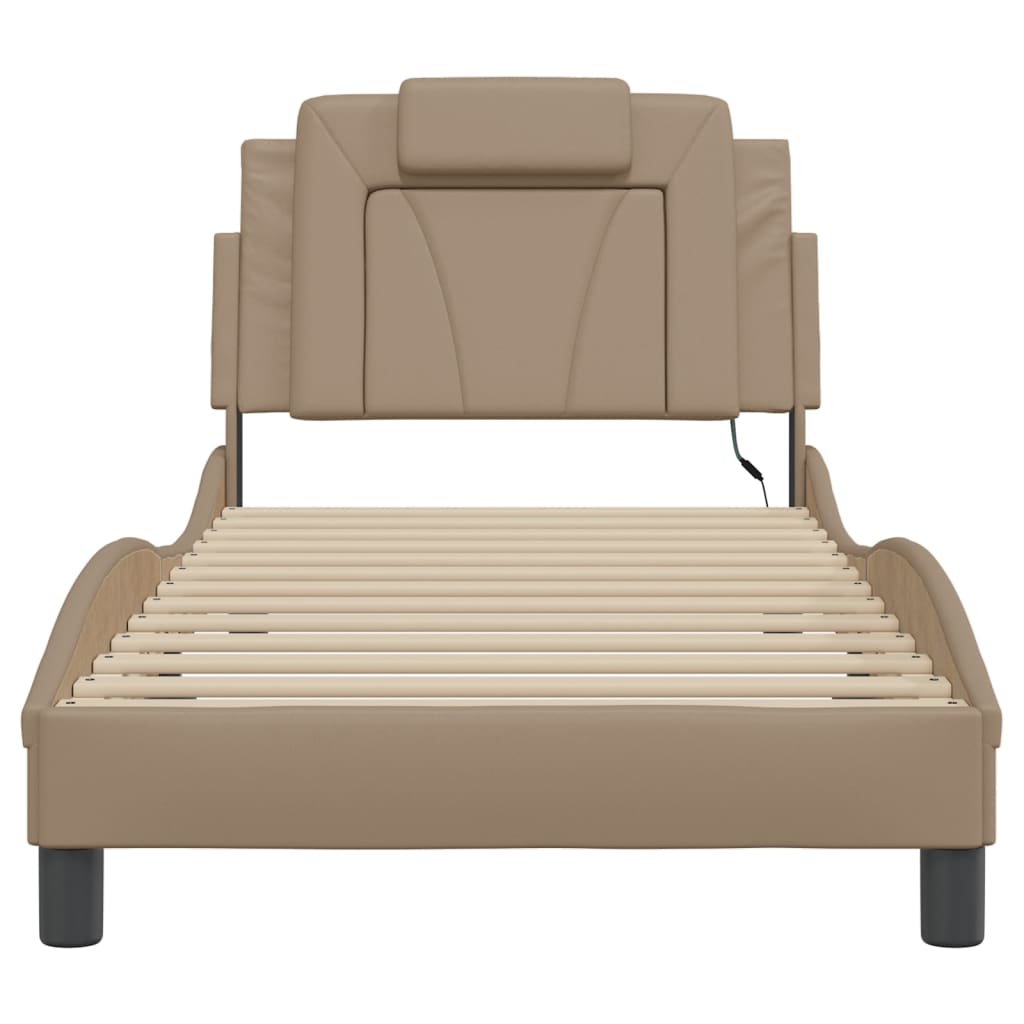 Cadre de lit avec LED sans matelas cappuccino 80x200 cm - XIOS