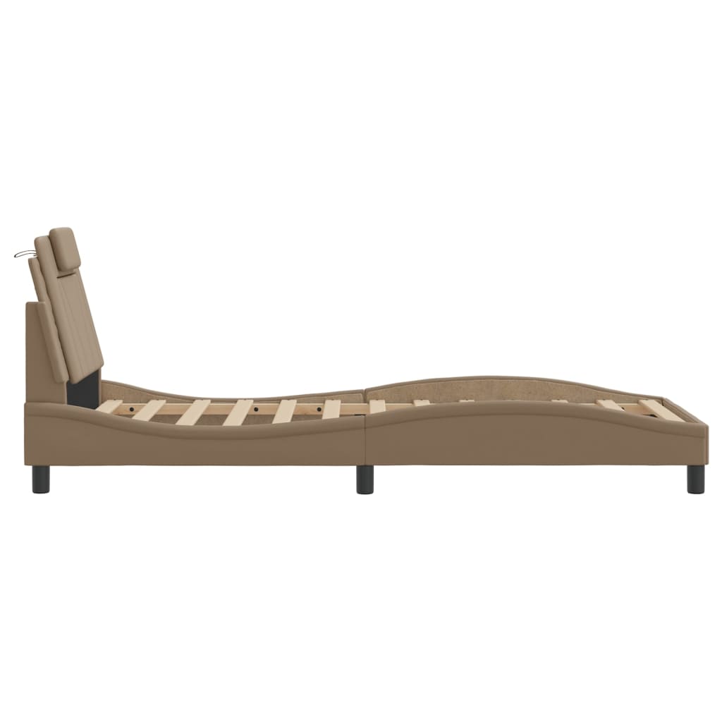 Cadre de lit Viana avec LED sans matelas cappuccino 90x190 cm - XIOS