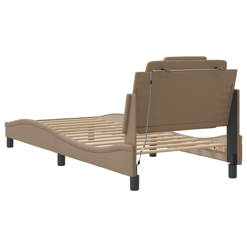 Cadre de lit Viana avec LED sans matelas cappuccino 90x190 cm - XIOS