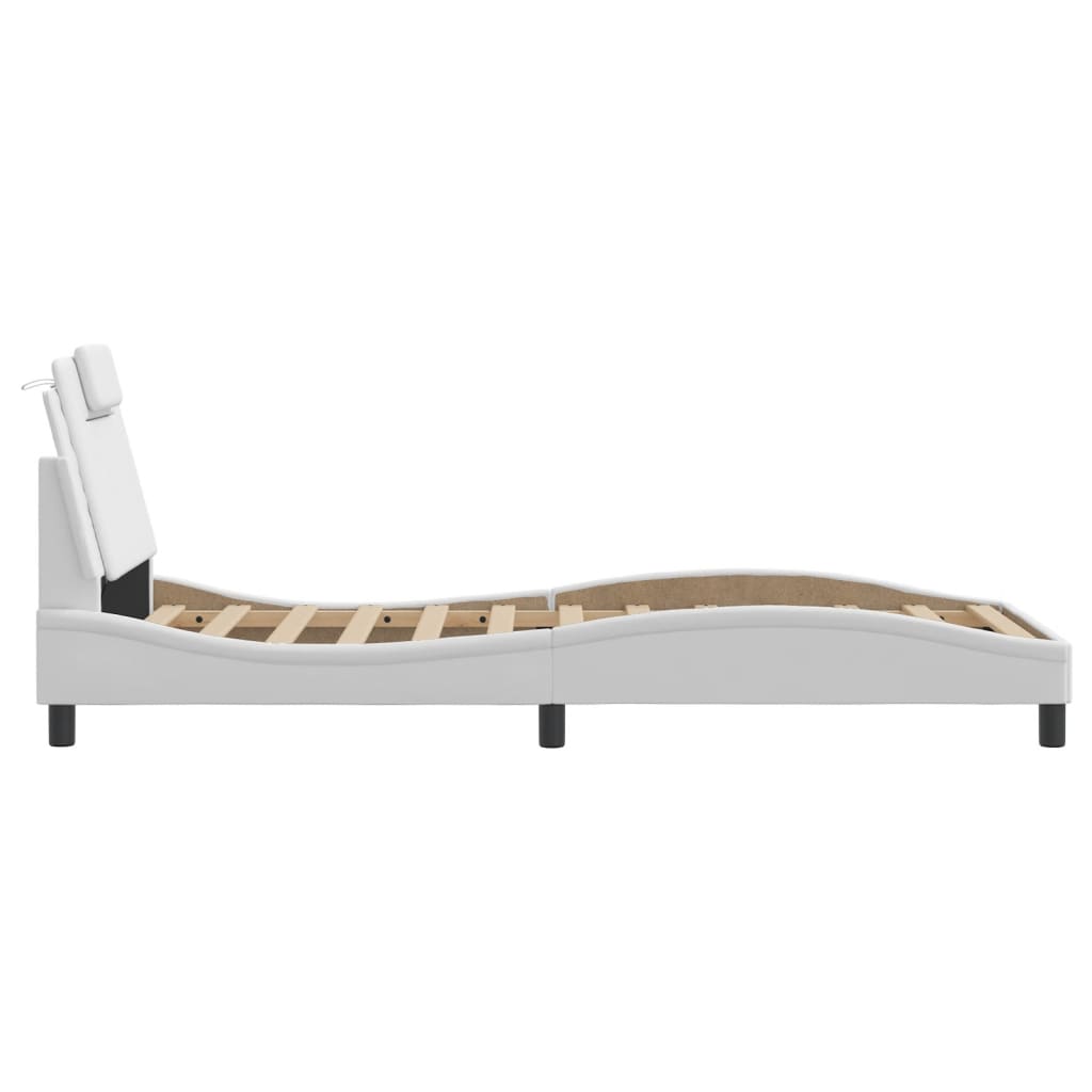 Cadre de lit avec LED sans matelas blanc 90x200 cm - XIOS