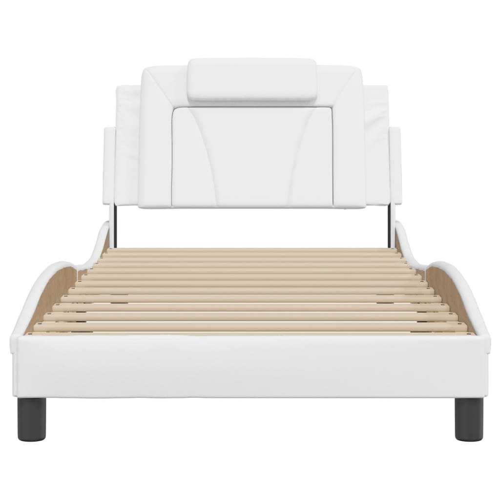 Cadre de lit avec LED sans matelas blanc 100x200 cm - XIOS