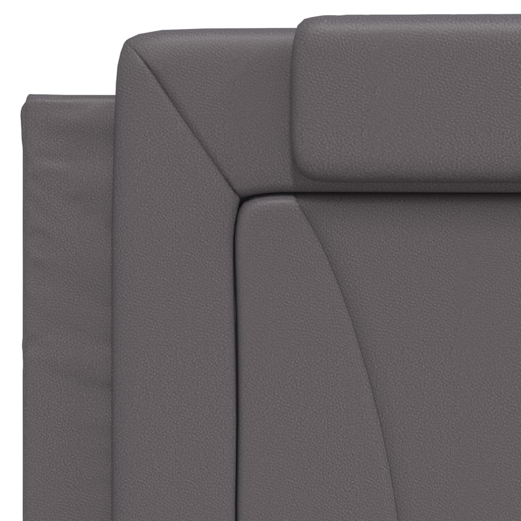 Cadre de lit avec LED sans matelas gris 100x200 cm - XIOS