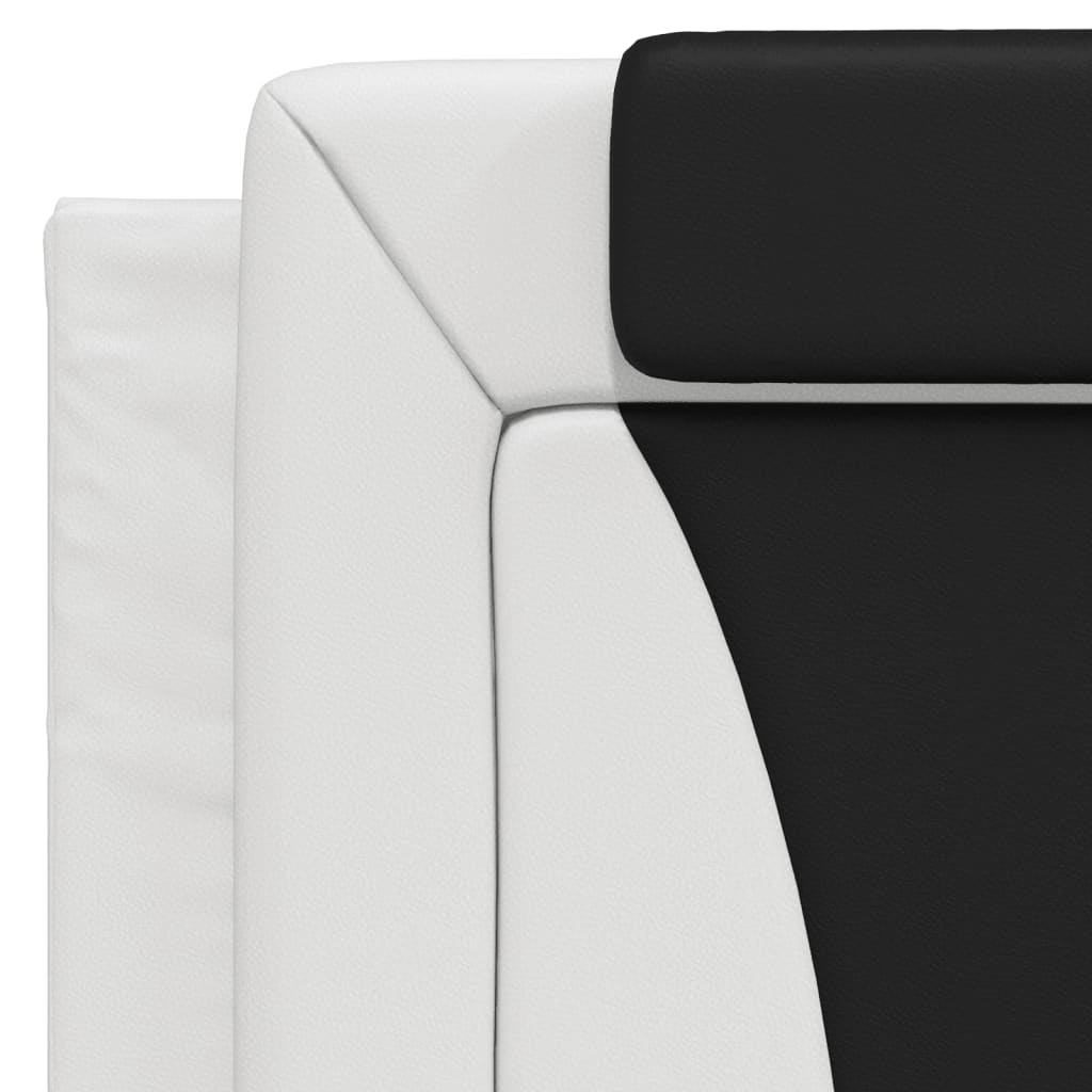 Cadre de lit avec LED sans matelas blanc et noir 100x200 cm - XIOS