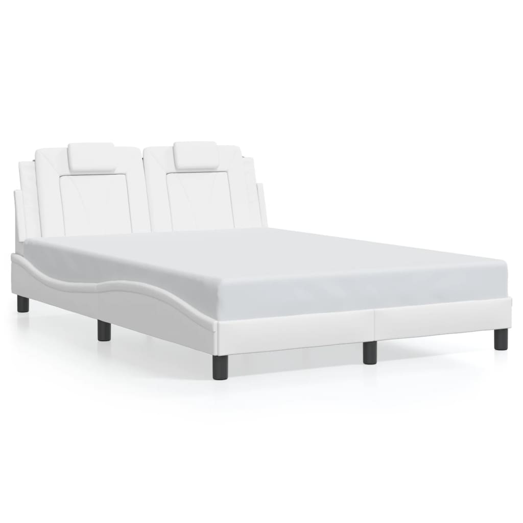 Cadre de lit avec LED sans matelas blanc 120x200 cm - XIOS