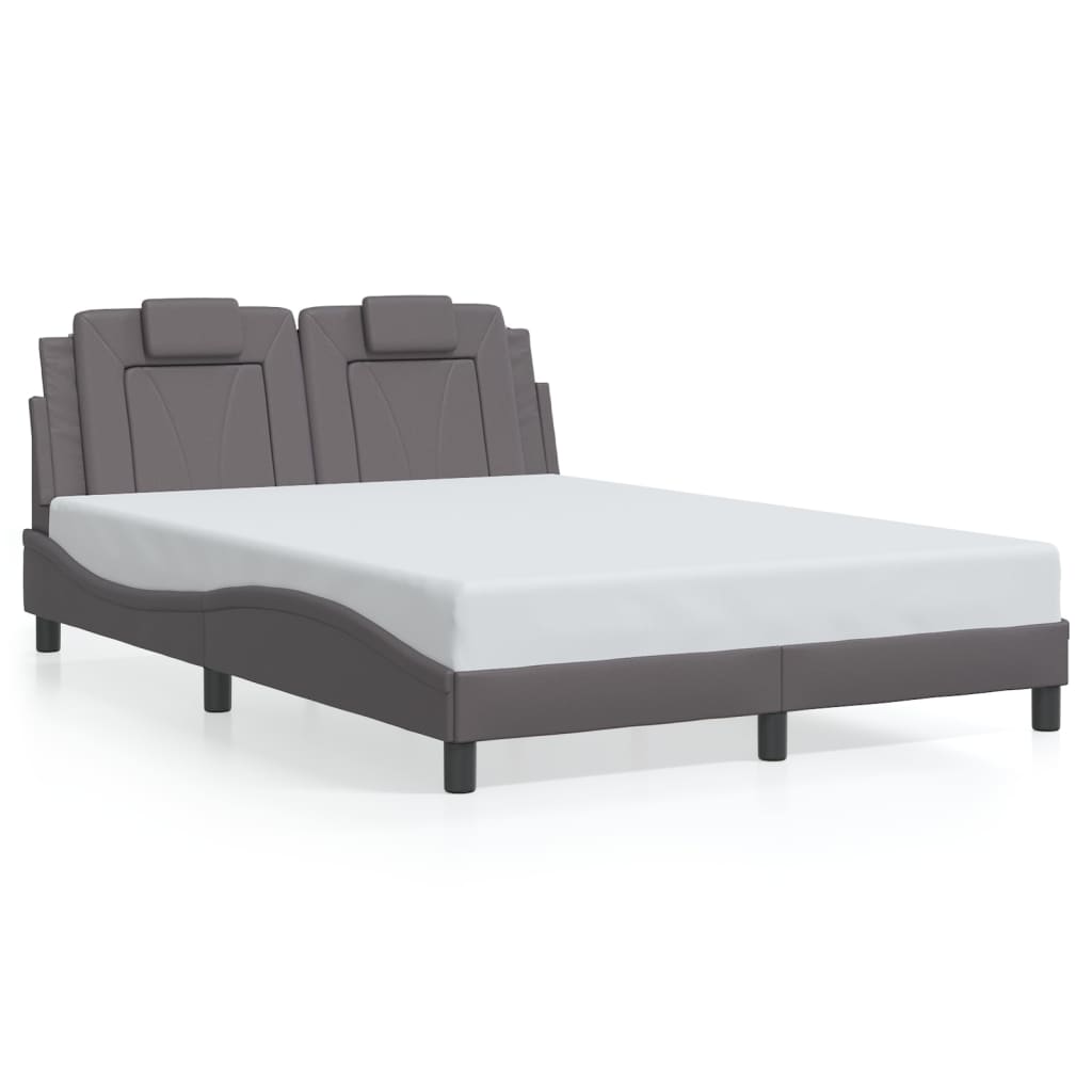 Cadre de lit avec LED sans matelas gris 120x200 cm - XIOS
