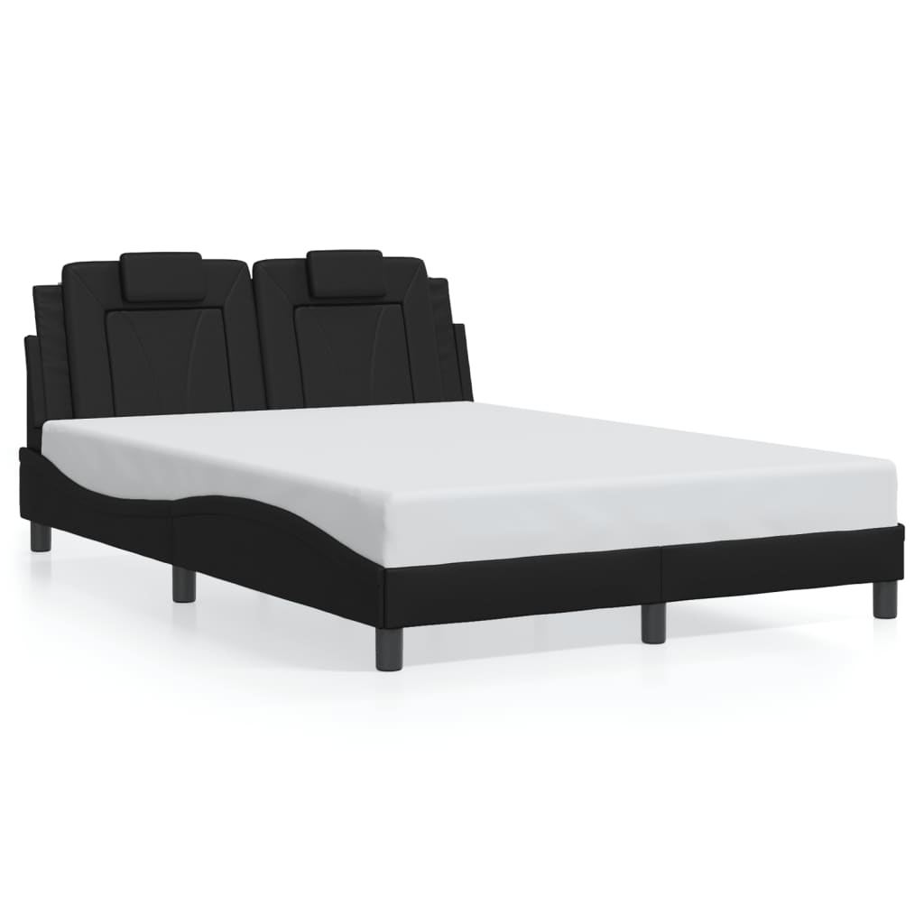 Cadre de lit avec LED sans matelas noir 140x190 cm - XIOS
