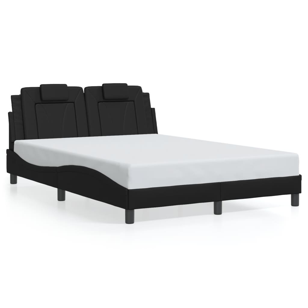 Cadre de lit avec LED sans matelas noir 140x200 cm - XIOS