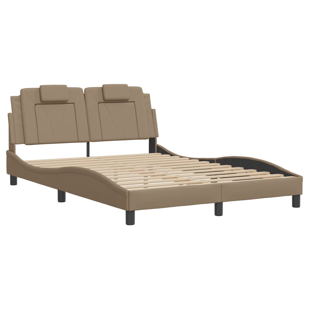 Cadre de lit avec LED sans matelas cappuccino 140x200 cm - XIOS