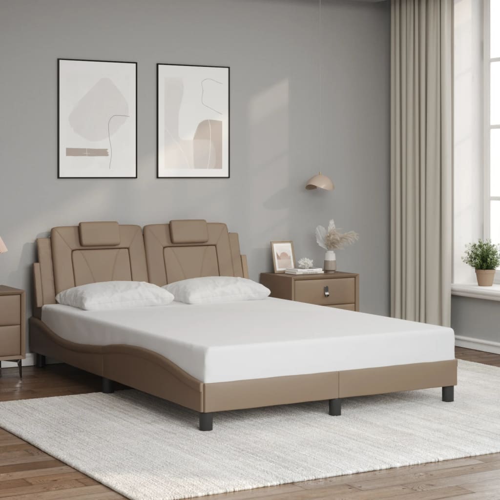 Cadre de lit avec LED sans matelas cappuccino 140x200 cm - XIOS