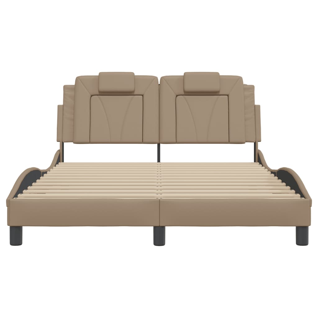 Cadre de lit avec LED sans matelas cappuccino 140x200 cm - XIOS