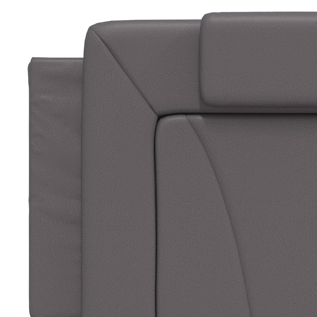 Cadre de lit avec LED sans matelas gris 160x200 cm - XIOS