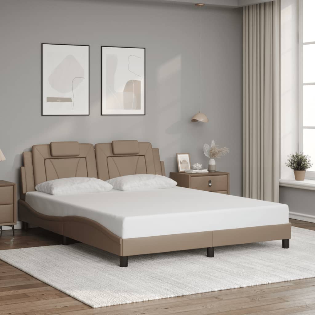 Cadre de lit Viana avec LED sans matelas cappuccino 160x200 cm - XIOS