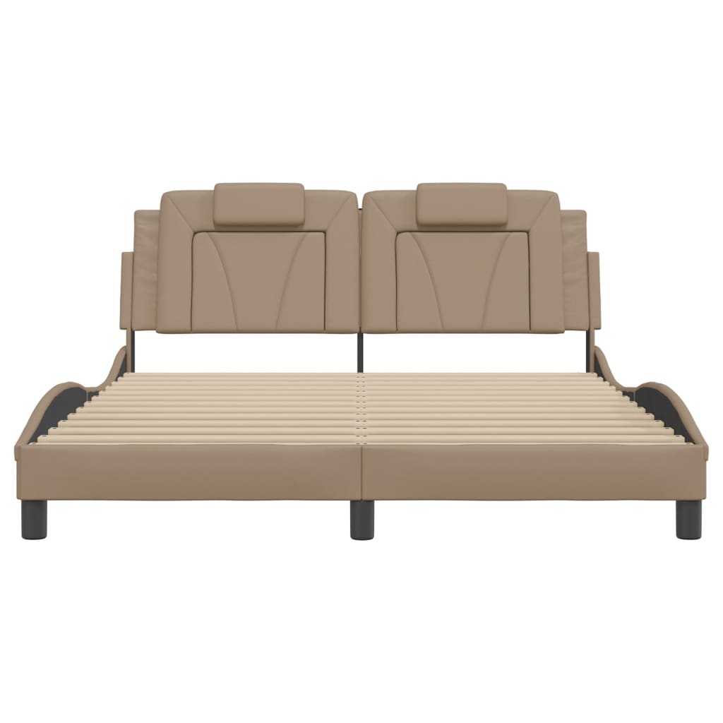 Cadre de lit Viana avec LED sans matelas cappuccino 160x200 cm - XIOS